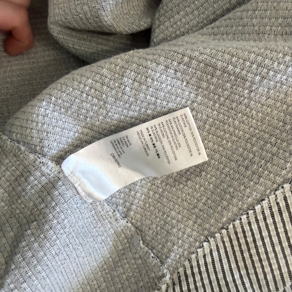 Maeve Anthropologie Striped Everyday Midi Dress Gray White Small Minimalist - Picture 4 of 7